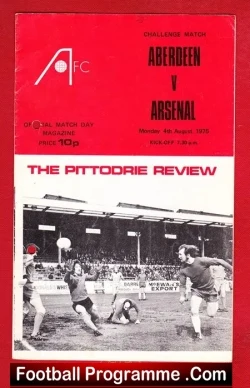 Aberdeen v Arsenal 1975 – Friendly Match Scotland