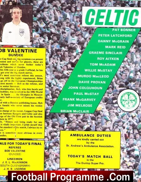 Aberdeen v Glasgow Celtic 1984 - Scottish Cup Final Hampden Park