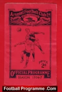 Arsenal v Charlton Athletic 1937 – 1930’s Football Programme