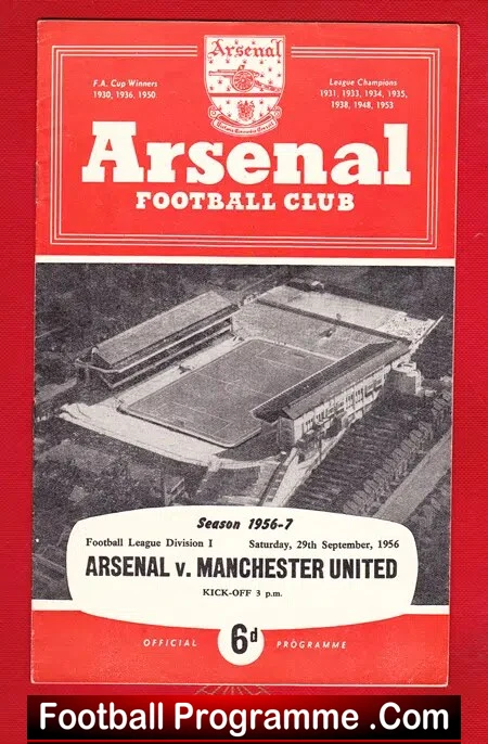 Arsenal v Manchester United 1956