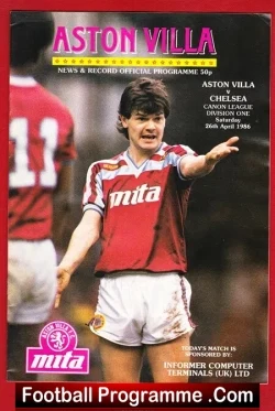 Aston Villa v Chelsea 1986