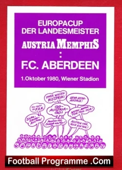 Austria Memphis v Aberdeen 1980 – FK Austria Wien