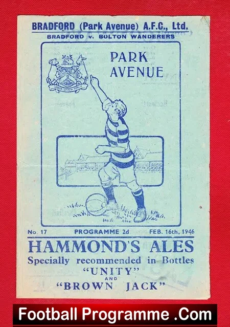 Bradford Park Avenue v Bolton Wanderers 1946
