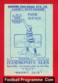 Bradford Park Avenue v Bolton Wanderers 1946
