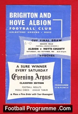 Brighton Hove Albion v Notts County 1964