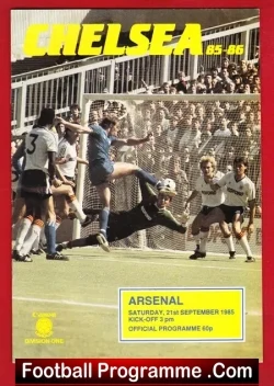 Chelsea v Arsenal 1985 - football programme