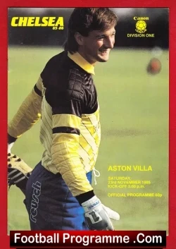 Chelsea v Aston Villa 1985 - football programme
