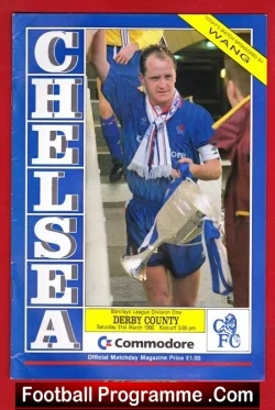 Chelsea v Derby County 1990 - football programme