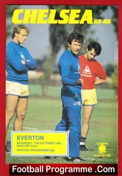 Chelsea v Everton 1985 - football programme