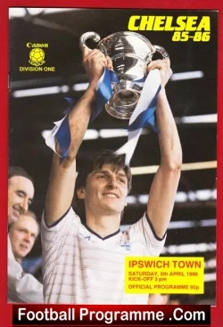 Chelsea v Ipswich Town 1986 - football programme