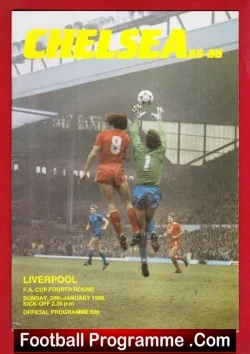 Chelsea v Liverpool 1986 - football programme