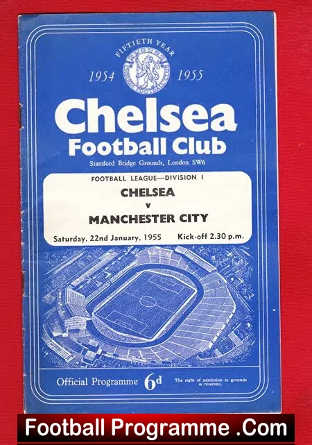 Chelsea v Manchester City 1955 - League Champions Season 54/55