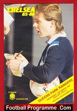 Chelsea v QPR 1986 - football programme