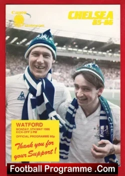 Chelsea v Watford 1986 - football programme
