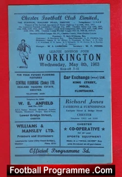 Chester v Workington 1963 - football programme