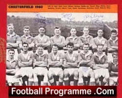 Chesterfield Football Club Multi Signed Team Squad Picture 1960 - football memorabilia