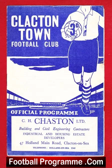 Clacton Town v Holbeach United 1956 – Easter Counties League
