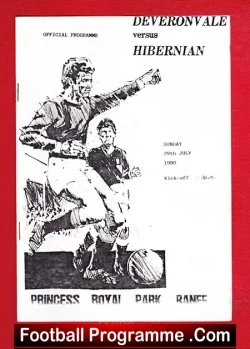 Deveronvale v Hibernian Hibs 1990 Highland Football League Banff