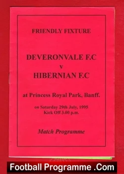 Deveronvale v Hibernian Hibs 1995 Highland Football League Banff