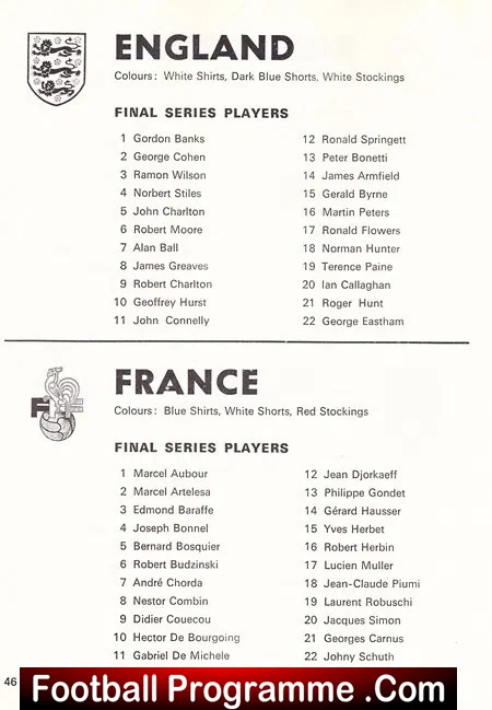 England v Germany 1966 - World Cup Final 66 Signed Nobby Stiles