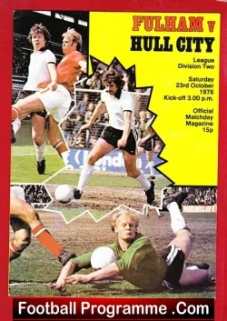 Fulham v Hull City 1976 – Bobby Moore + George Best