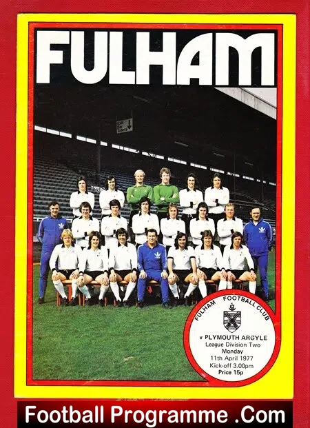 Fulham v Plymouth Argyle 1977 – Bobby Moore + George Best