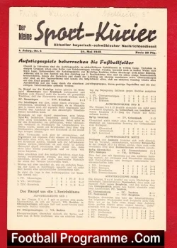 Germany Football Sport Magazine German Programme 1948 - 2 - football memorabilia