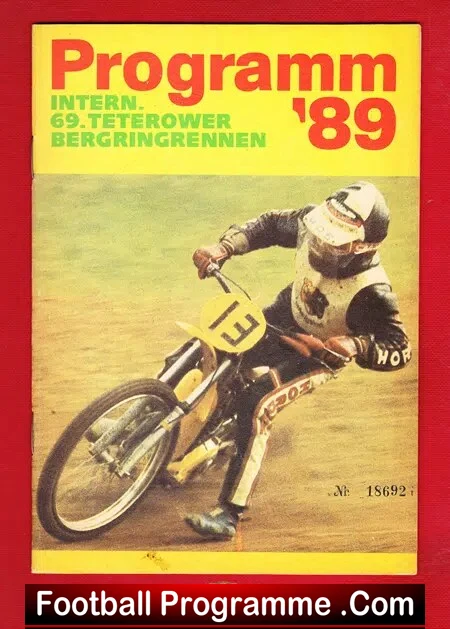 Germany Speedway Programme 1989 – Bergringrennen