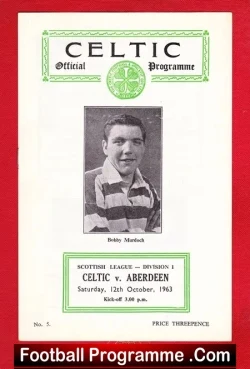 Glasgow Celtic v Aberdeen 1963