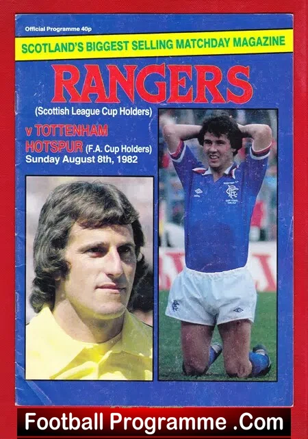 Glasgow Rangers v Tottenham 1982 – Challenge Match