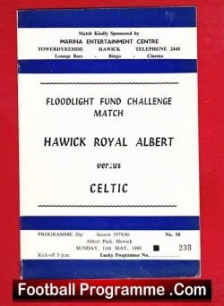 Hawick Royal Albert v Glasgow Celtic 1980 – Floodlight Friendly