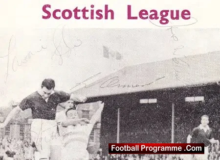 Heart Of Midlothian v Hibernian Hibs 1959 Multi Signed Autograph