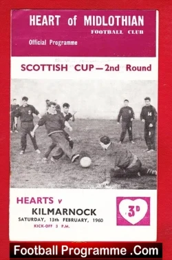 Heart Of Midlothian v Kilmarnock 1960 - Scottish League Cup - football programme