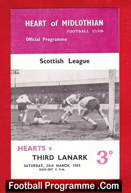 Heart Of Midlothian v Third Lanark 1963