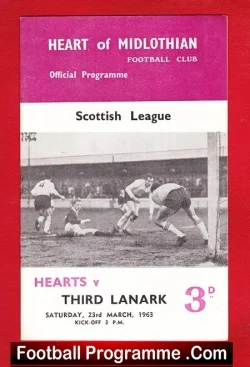 Heart Of Midlothian v Third Lanark 1963
