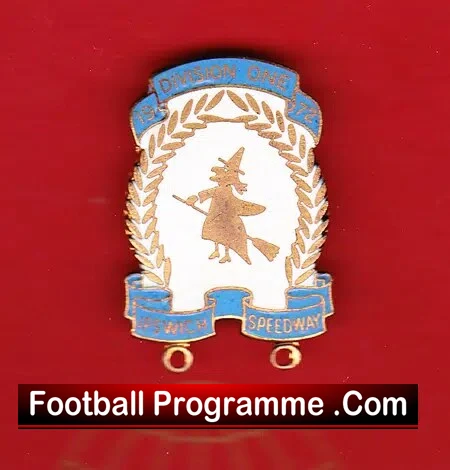 Ipswich Speedway Badge - Division One - 1972