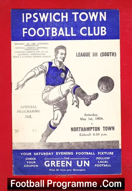 Ipswich Town v Northampton Town 1954