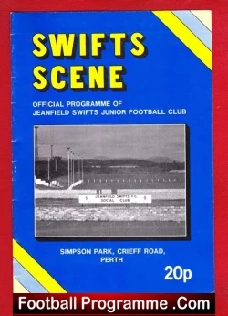 Jeanfield Swifts v Glasgow Rangers 1986 – Simpson Park – Crieff