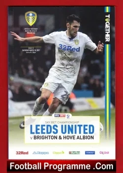 Leeds United v Brighton 2017 - Multi Signed Autographed - football programme