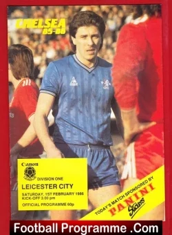 Leicester City v Chelsea 1986 - football programme