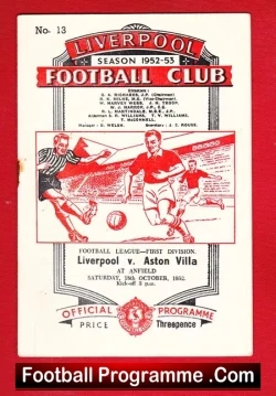 Liverpool v Aston Villa 1952 – 1950s