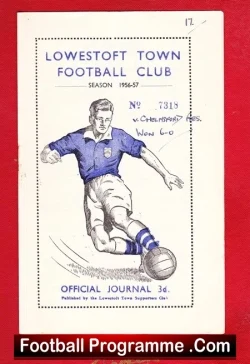 Lowestoft Town v Chelmsford 1956 – Reserves – Won 6 – 0
