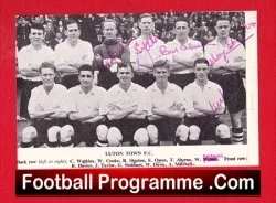 Luton Town Multi Signed Team Squad Picture 1950s - football memorabilia