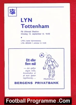 Lyn v Tottenham 1972 – Oslo – Norway