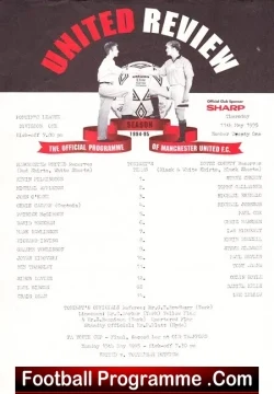 Manchester United v Notts County 1995 - Beckham Reserves - football programme