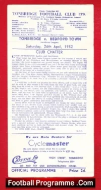 Tonbridge v Bedford Town 1952