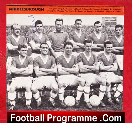 Middlesbrough Football Club Multi Signed Team Picture 1950s