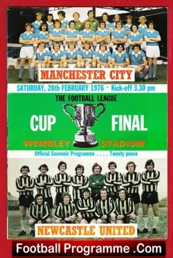 Newcastle United v Manchester City 1976 League Cup Final Wembley