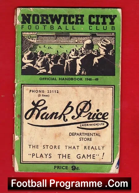 Norwich City Football Club Official Handbook 1948 – 1949