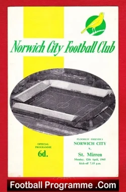 Norwich City v St Mirren 1965 – Friendly Match